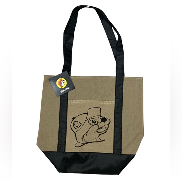 BUC-EE'S Handbags - BUC-EE’S Mini Canvas Tote Bag - Black and Brown - Reusable